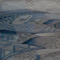 Kompozycja szaro-niebieska, 45x47 cm, 2009, kolekcja prywatna - Gruzja
